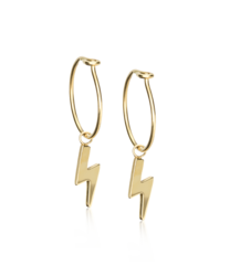 GT Ear Ring 14 mm, Pendant Flash 11 mm in der Gruppe Ohrringe / Goldohrringe bei SCANDINAVIAN JEWELRY DESIGN (15-1352-8500)