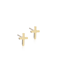 GT Plain Cross 8 mm in der Gruppe Ohrringe / Goldohrringe bei SCANDINAVIAN JEWELRY DESIGN (15-1371-00)