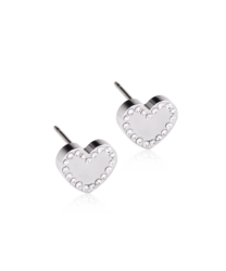 ST Brilliance Sweetheart 8 mm, Crystal in der Gruppe Ohrringe / Silberohrringe  bei SCANDINAVIAN JEWELRY DESIGN (15-14173-01)