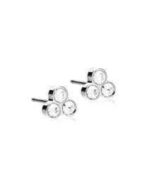 ST Clover 6 mm, Crystal in der Gruppe Ohrringe / Silberohrringe  bei SCANDINAVIAN JEWELRY DESIGN (15-1425-01)