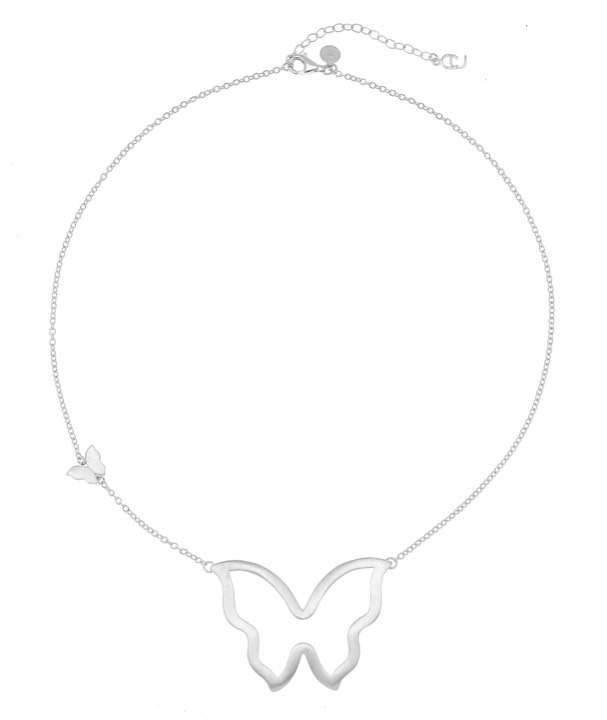 Butterfly big Halsketten Silber 45-50 cm in der Gruppe Halsketten / Silberhalsketten bei SCANDINAVIAN JEWELRY DESIGN (1512110003)