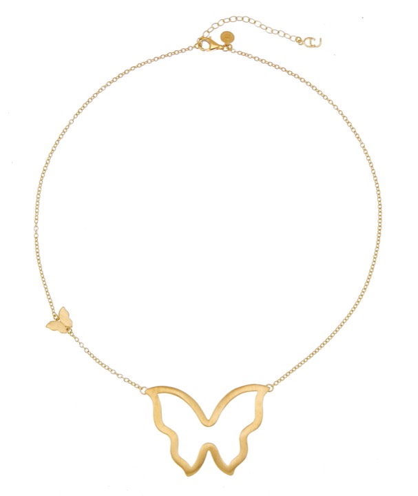 Butterfly big Halsketten Gold 45-50 cm in der Gruppe Halsketten / Goldhalsketten bei SCANDINAVIAN JEWELRY DESIGN (1512120003)