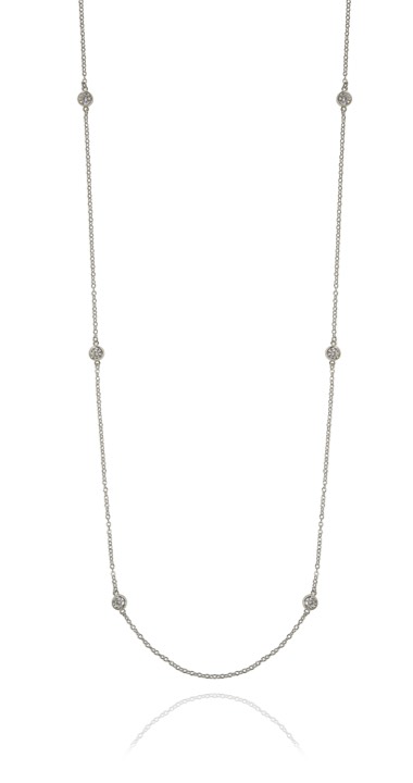 Cubic long chain Halsketten Silber in der Gruppe Halsketten / Silberhalsketten bei SCANDINAVIAN JEWELRY DESIGN (1524111012)