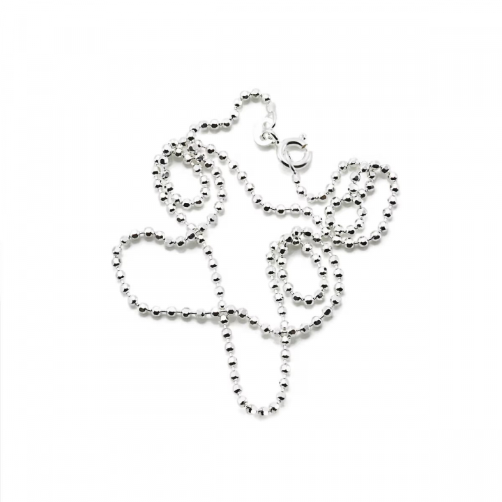 Bead Chain D/C 1.8 mm Halsketten Silber 50 cm in der Gruppe Efva Attling Back Week / Efva Attling Black Week - 20% bei SCANDINAVIAN JEWELRY DESIGN (16-100-00790-0050)