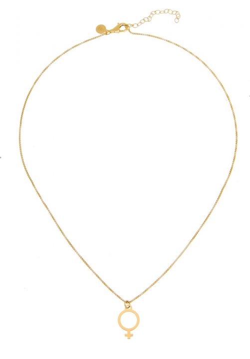 Letters venus neck gold 42-47 cm in der Gruppe Halsketten / Goldhalsketten bei SCANDINAVIAN JEWELRY DESIGN (1622121007)