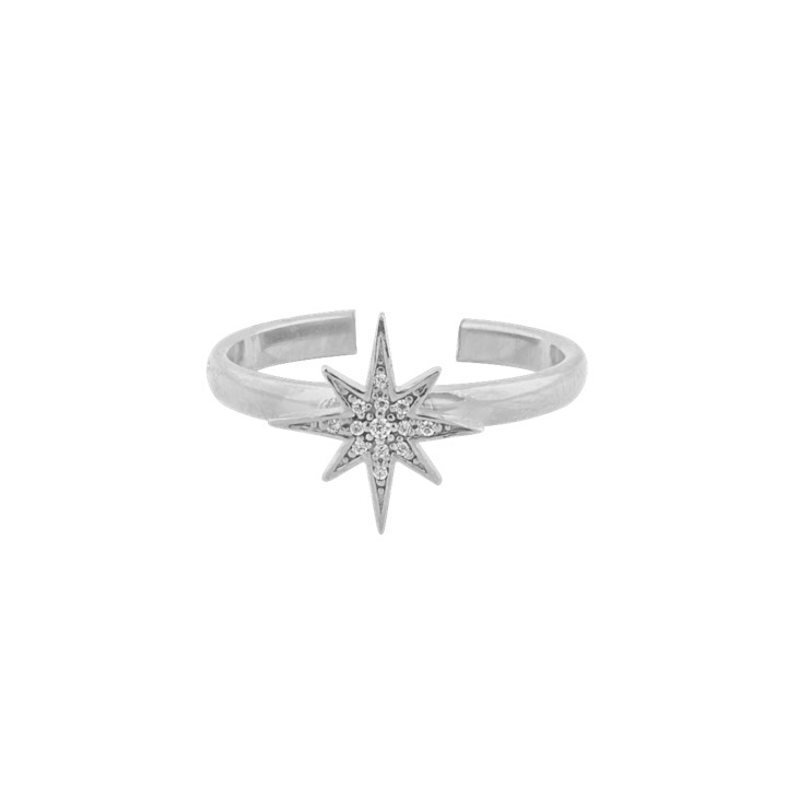 One star ring Silber in der Gruppe Ringe / Silberringe bei SCANDINAVIAN JEWELRY DESIGN (1631511001)