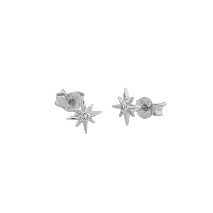 One star small Ohrring Silber in der Gruppe Ohrringe / Silberohrringe  bei SCANDINAVIAN JEWELRY DESIGN (1633411001)