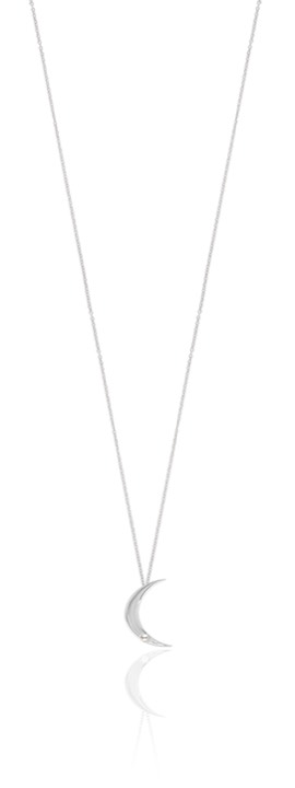 One moon Halsketten Silber 65-75 cm in der Gruppe Halsketten / Silberhalsketten bei SCANDINAVIAN JEWELRY DESIGN (1635211001)