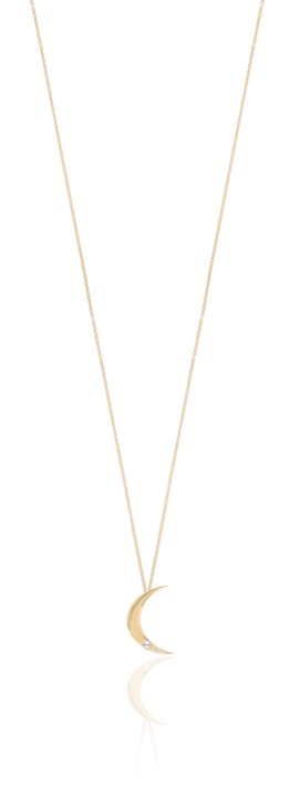 One moon Halsketten Gold 65-75 cm in der Gruppe Halsketten / Goldhalsketten bei SCANDINAVIAN JEWELRY DESIGN (1635221001)