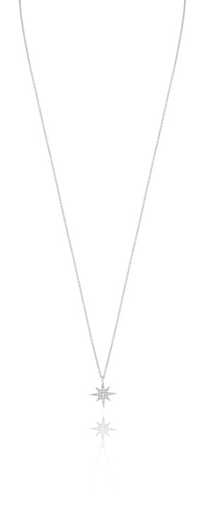 One star Halsketten Silber 41-45 cm in der Gruppe Halsketten / Silberhalsketten bei SCANDINAVIAN JEWELRY DESIGN (1637111001)