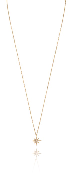 One star Halsketten Gold 41-45 cm in der Gruppe Halsketten / Goldhalsketten bei SCANDINAVIAN JEWELRY DESIGN (1637121001)