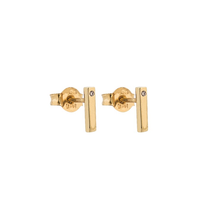One small stick Ohrring Gold in der Gruppe Ohrringe / Goldohrringe bei SCANDINAVIAN JEWELRY DESIGN (1638421001)