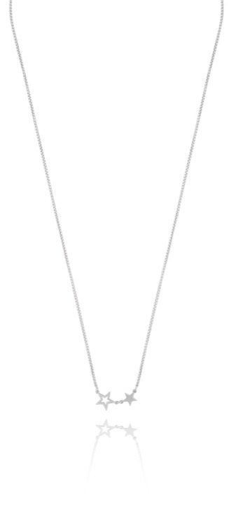 Double star Halsketten Silber 40-45 cm in der Gruppe Halsketten / Silberhalsketten bei SCANDINAVIAN JEWELRY DESIGN (1711111001)