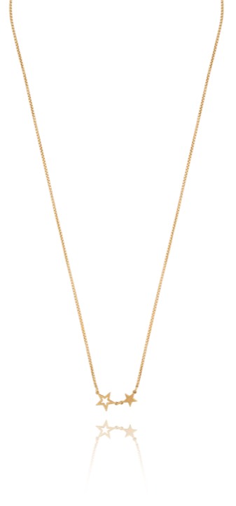 Double star Halsketten Gold 40-45 cm in der Gruppe Halsketten / Goldhalsketten bei SCANDINAVIAN JEWELRY DESIGN (1711121001)