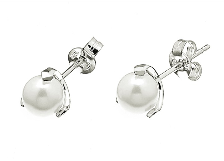 Pearl stud Ohrring Silber in der Gruppe Last Chance / Ohrringe bei SCANDINAVIAN JEWELRY DESIGN (1813471002)