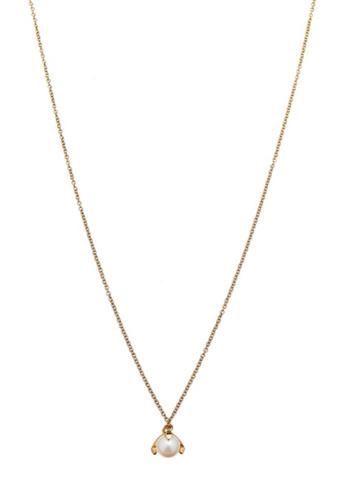 Pearl short Halsketten Gold 42-47 cm in der Gruppe Halsketten / Goldhalsketten bei SCANDINAVIAN JEWELRY DESIGN (1814122001)