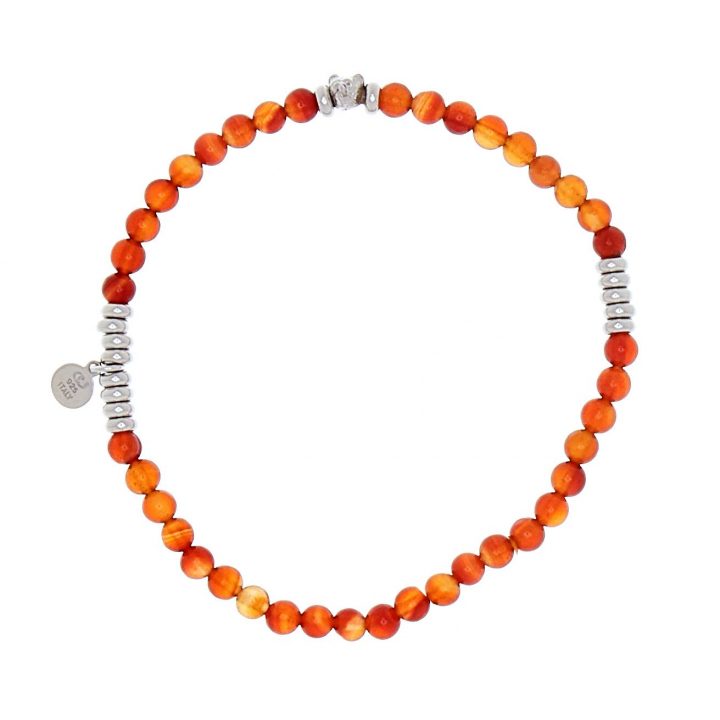 Product Image for CU JEWELLERY Bear elastic brace Armbänder orange Silber 21 cm