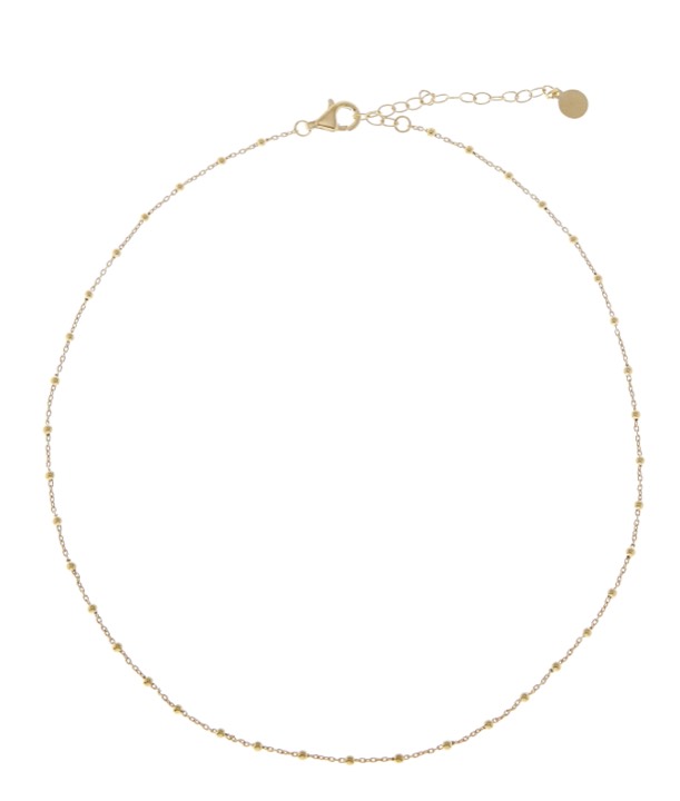 Two beaded Halsketten - Gold in der Gruppe Halsketten / Goldhalsketten bei SCANDINAVIAN JEWELRY DESIGN (1824120001)