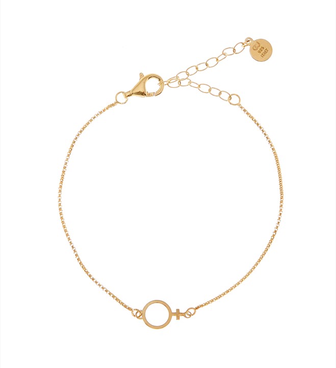 Letters Venus chain brace Armbänder Gold in der Gruppe Armbänder / Goldarmbänder bei SCANDINAVIAN JEWELRY DESIGN (1824322001)