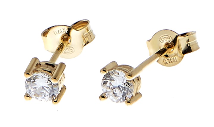 Product Image for CU JEWELLERY Two square stone stud Ohrring - Gold