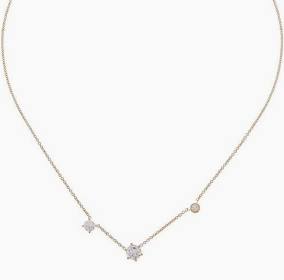 Two Stone Necklace Gold in der Gruppe Halsketten / Goldhalsketten bei SCANDINAVIAN JEWELRY DESIGN (1828170001-G)