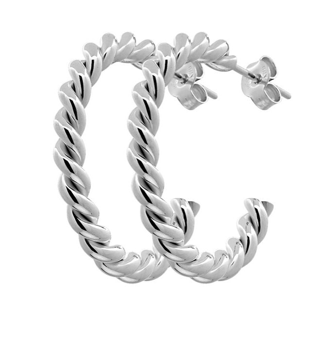 Product Image for CU JEWELLERY Two twinned Hoop Ohrring - Silber