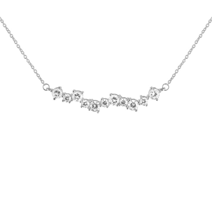 Gatsby stone Halsketten Silber 40-45 cm in der Gruppe Halsketten / Silberhalsketten bei SCANDINAVIAN JEWELRY DESIGN (1928170002)