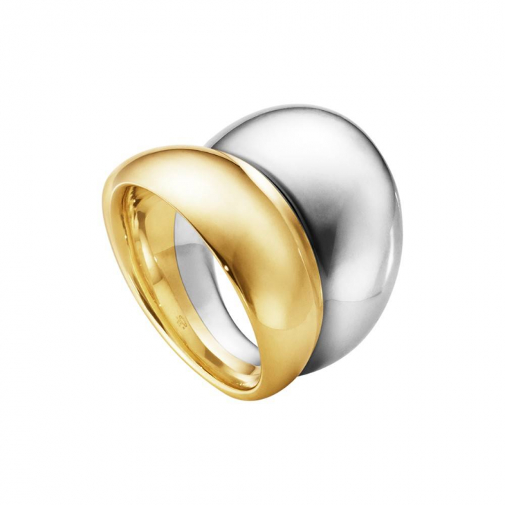 CURVE Ring Silber Gold in der Gruppe Ringe / Goldringe bei SCANDINAVIAN JEWELRY DESIGN (20000029)