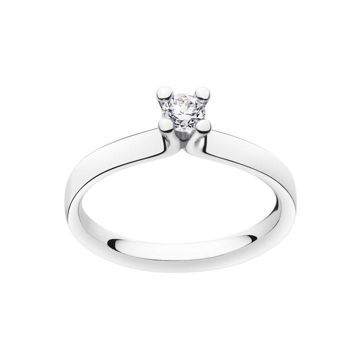 MAGIC SOLITAIRE Ring Diamant 0.20 ct Weißgold in der Gruppe Ringe / Verlobungs- & Eheringe bei SCANDINAVIAN JEWELRY DESIGN (20000457)