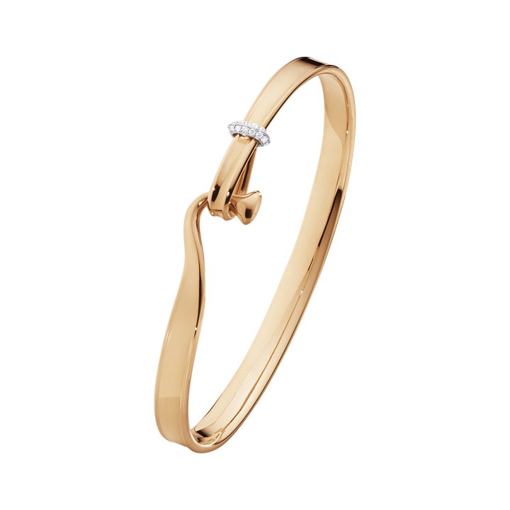 TORUN BANGLE Armbänder Weißgold Diamant 0.08 ct RoséGold in der Gruppe Armbänder / Armreifen bei SCANDINAVIAN JEWELRY DESIGN (20000477)