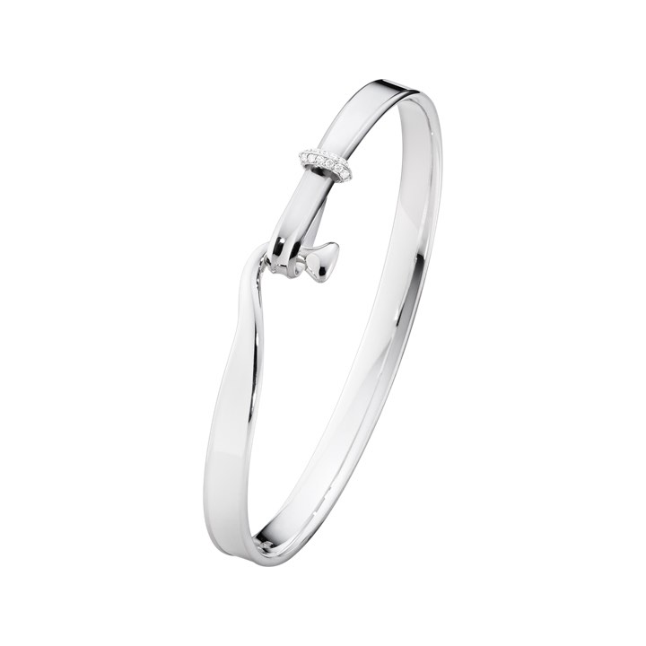 TORUN BANGLE Armbänder Diamant 0.08 ct Silber in der Gruppe Armbänder / Armreifen bei SCANDINAVIAN JEWELRY DESIGN (20000547)