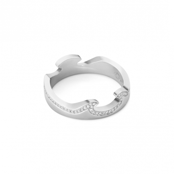 FUSION END Ring Diamant 0.15 ct in der Gruppe Ringe / Weißgoldringe bei SCANDINAVIAN JEWELRY DESIGN (20000624)