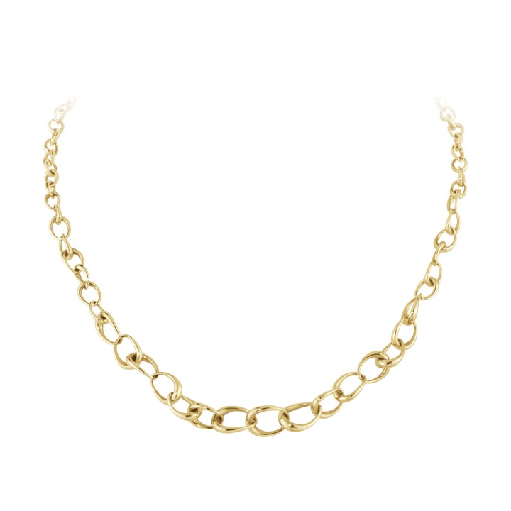 OFFSPRING GRADUATED LINK Halsketten Gold in der Gruppe Halsketten / Goldhalsketten bei SCANDINAVIAN JEWELRY DESIGN (20000993)