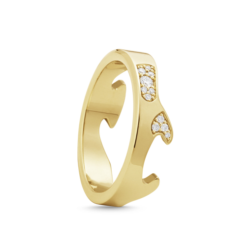 FUSION END Ring Diamant (Gold) in der Gruppe Ringe / Verlobungs- & Eheringe bei SCANDINAVIAN JEWELRY DESIGN (20001060)