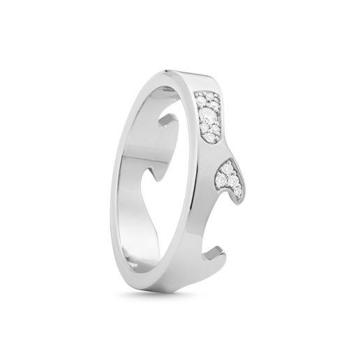 FUSION END Ring Diamant (Weißgold) in der Gruppe Ringe / Diamantringe bei SCANDINAVIAN JEWELRY DESIGN (20001063)
