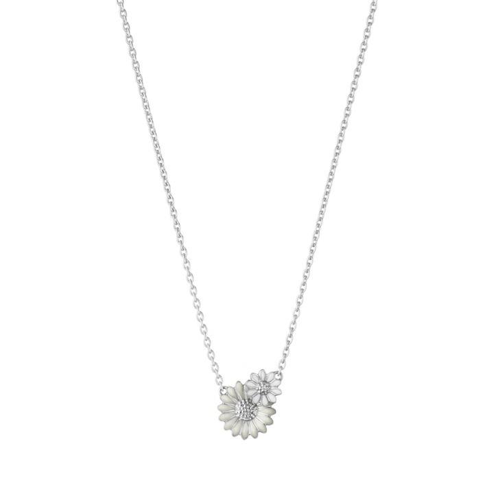 Product Image for Georg Jensen DAISY LAYERED PENDANT Hängeschmuck/Halsketten (Silber) WHITE ENAMEL