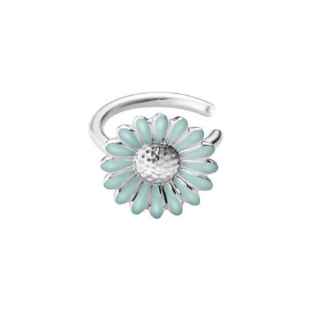 Product Image for Georg Jensen DAISY SMALL EAR CUFF (Silber) BLUE ENAMEL