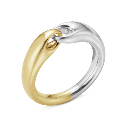 REFLECT SMALL Ring Silber Gold in der Gruppe Ringe / Silberringe bei SCANDINAVIAN JEWELRY DESIGN (20001181)