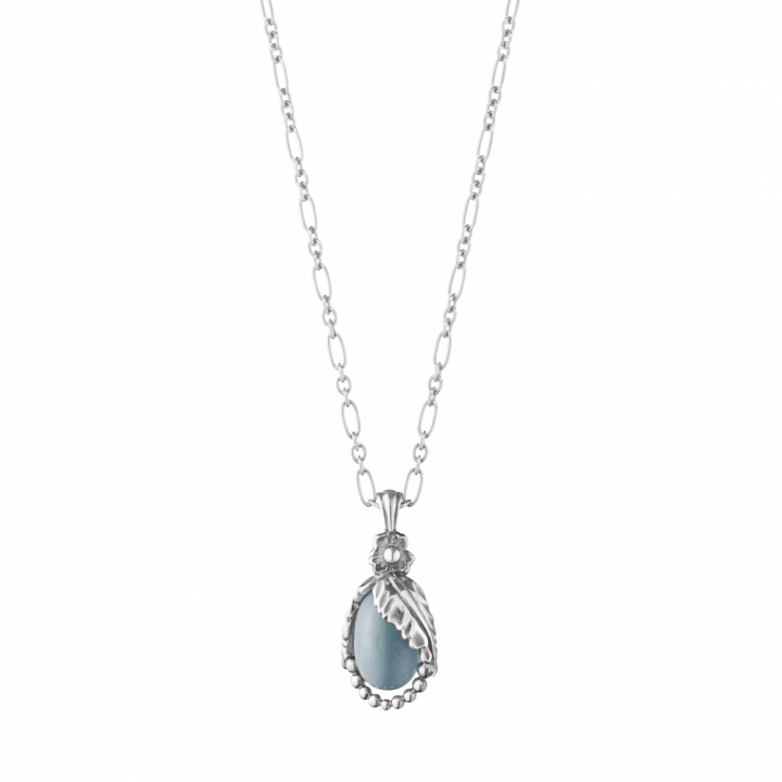 2023 HERITAGE PENDANT/Halsketten Silber BLUE QUARTZ in der Gruppe Halsketten / Silberhalsketten bei SCANDINAVIAN JEWELRY DESIGN (20001214)