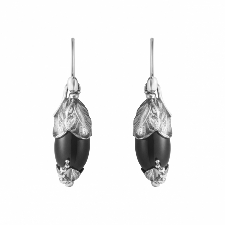 2024 HERITAGE Ohrring Silber BLACK ONYX in der Gruppe Ohrringe / Silberohrringe  bei SCANDINAVIAN JEWELRY DESIGN (20001395)