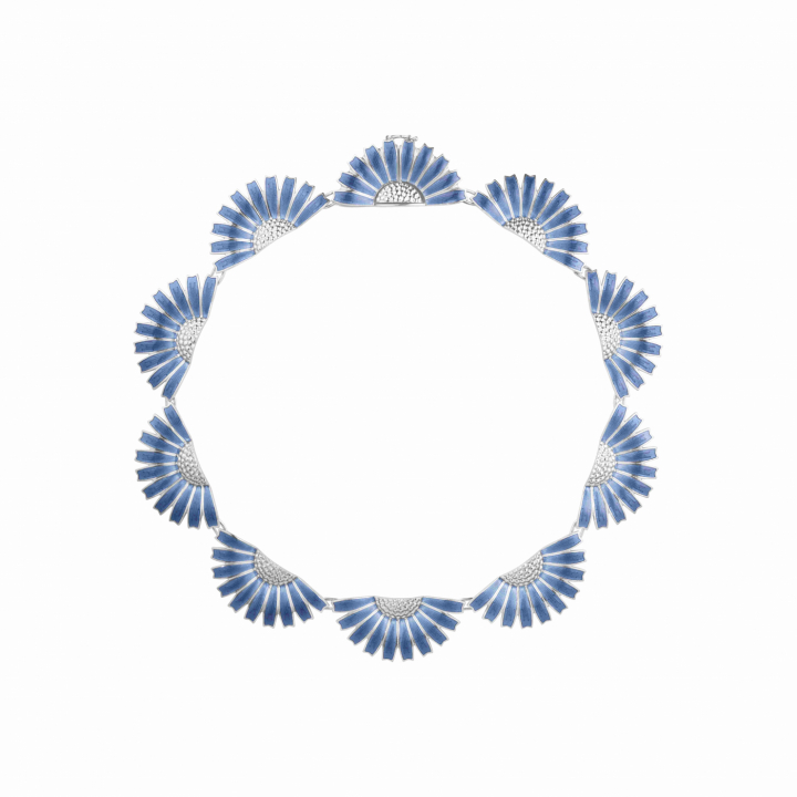DAISY HLF NECK SI RH BLUE in der Gruppe Halsketten / Silberhalsketten bei SCANDINAVIAN JEWELRY DESIGN (20001550)