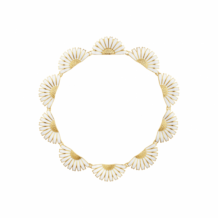 DAISY HLF NECK Silver/Gold WHI ML in der Gruppe Halsketten / Goldhalsketten bei SCANDINAVIAN JEWELRY DESIGN (2000155400ML)