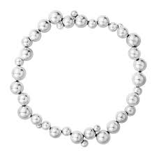 MOONLIGHT GRAPES Necklace Silver in der Gruppe Halsketten / Silberhalsketten bei SCANDINAVIAN JEWELRY DESIGN (20001661)