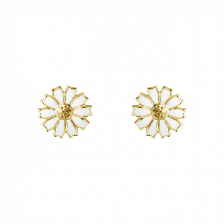 DAISY Earrings gold-plated Silver 7 mm in der Gruppe Ohrringe / Goldohrringe bei SCANDINAVIAN JEWELRY DESIGN (20001719)