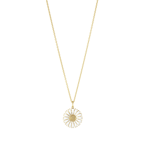 DAISY Pendant Gold-plated Silver 18 MM in der Gruppe Halsketten / Goldhalsketten bei SCANDINAVIAN JEWELRY DESIGN (20001774)