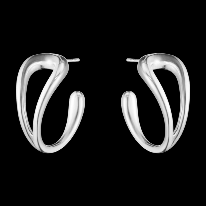 MERCY SWIRL EARHOOP SILVER in der Gruppe Ohrringe / Silberohrringe  bei SCANDINAVIAN JEWELRY DESIGN (20001840)