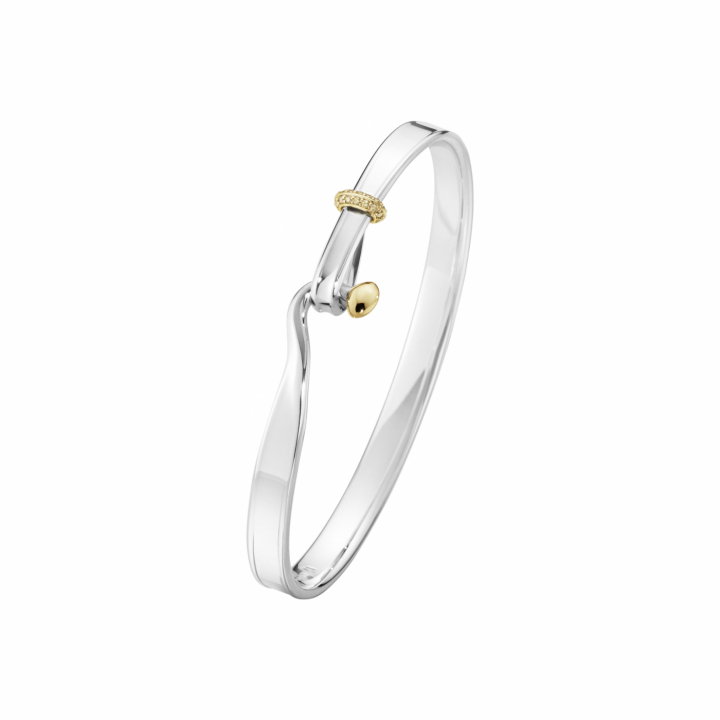 TORUN BANGLE Champagne Diamond 0.08 CT Gold/Silver in der Gruppe Armbänder / Armreifen bei SCANDINAVIAN JEWELRY DESIGN (20001908)