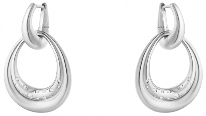 Offspring Earrings medium 0,08ct Silver in der Gruppe Ohrringe / Diamantohrringe bei SCANDINAVIAN JEWELRY DESIGN (20001958)