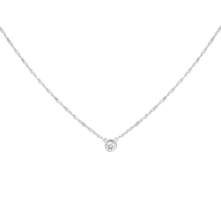 Cubic single Halsketten 40-45 cm Silber in der Gruppe Halsketten / Silberhalsketten bei SCANDINAVIAN JEWELRY DESIGN (2012170004)