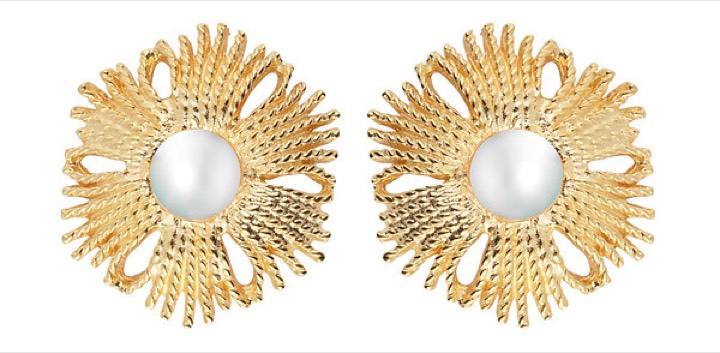 Gatsby big Pearl Ohrring Gold in der Gruppe Ohrringe / Perlenohrringe bei SCANDINAVIAN JEWELRY DESIGN (2015421001)